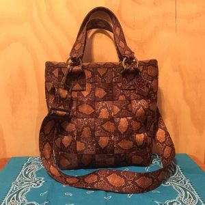 HARVEYS Seatbelt Crossbody Bucket Snakeskin Print RARE limited edition